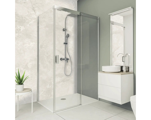 Panneau mural pour douche BREUER marbre beige 210 x 100 cm 9482560000202 Panneau mural pour douche BREUER marbre beige 210 x 100 cm 9482560000202