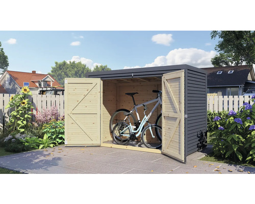 Abri de Vélos Extérieur Abri de Garage Portable pour Vélos avec Porte à  Fermeture Éclair Enroulable Bache Motos pour Terrasse Jardin Cour Gris  Foncé - Costway