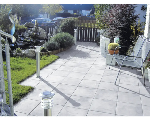 Beton Terrassenplatte iStone Basic weiss-schwarz 40 x 40 x 4 cm