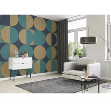 Fototapete Vlies Digitaldruck 364033 Magic Walls Retro blau 5-tlg. 265 x 265 cm