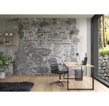 Papier peint panoramique intissé 445404 Factory IV aspect pierre gris 9 pces 300 x 418,50 cm