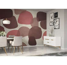 Fototapete Vlies Digitaldruck 363869 Magic Walls Retro rot 5-tlg. 265 x 265 cm