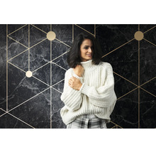 Fototapete Vlies 38260-1 The Wall Marmor mit Gold Design 7-tlg. 371 x 280 cm