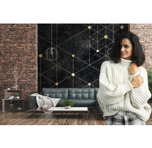 Fototapete Vlies 38260-1 The Wall Marmor mit Gold Design 7-tlg. 371 x 280 cm