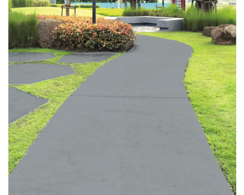 Chemin de jardin en dalles de béton avec gazon