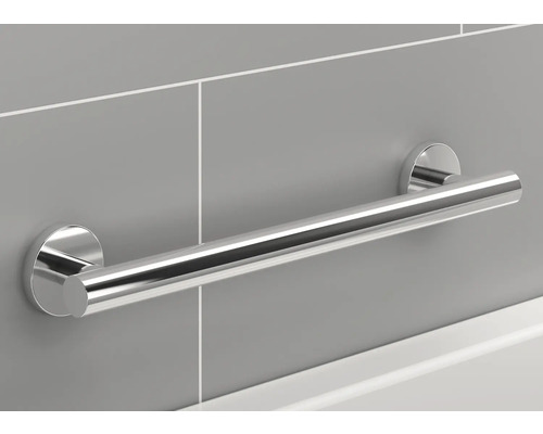 Barre d''appui métallique pour salle de bain