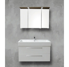 Badezimmer Waschtischkombination mit Spiegelschrank und zwei Schubladen