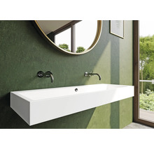 Double lavabo KALDEWEI Puro 120x46 cm blanc avec 2 trous pour robinet effet perlant 906806043001-thumb-2