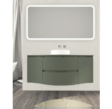 Plan de toilette Baden Haus Vague 138 x 51 cm vert foncé sans découpe