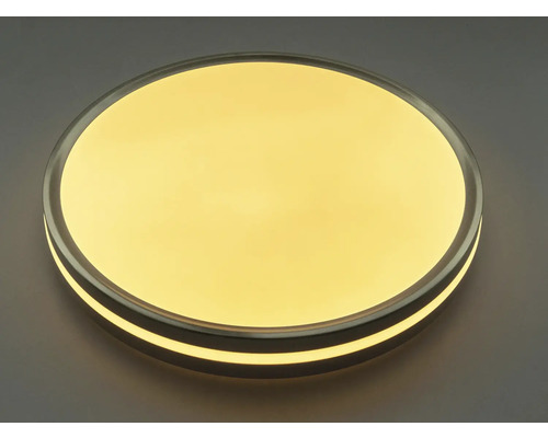 FLAIR Viyu LED Deckenleuchte dimmbar 24W 2500 lm 2700- 6500 K HxØ 6,54x36,5 cm Musica chrom/matt - Kompatibel mit SMART HOME by hornbach Runde Deckenleuchte für Innenräume
