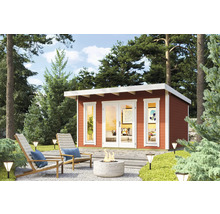 Gartenhaus Outdoor Life Sicily 1 inkl. Fußboden 430 x 440 cm schwedenrot