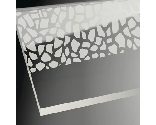 Eckeinstieg Drehtür 4-teilig Breuer Avanta 75x75 cm Dekor Terrazzo Weiß Profilfarbe chrom