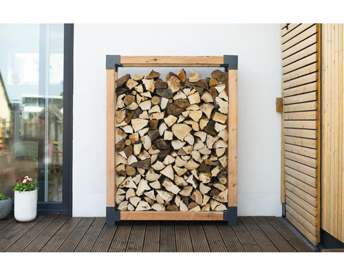 Aide d'empilage pour bois de cheminée WESTMANN Michel taille XL 138 x 40 x 180 cm naturel