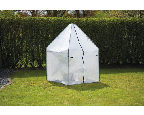 Petite serre sur une pelouse