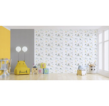 Vliestapete 38114-1 Little Love Safari blau gelb