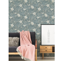 Vliestapete 38028-5 Cuba Floral blau beige