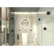 Miroir avec éclairage Cordia ROUND LINE BACKLIGHT Ø 60 cm noir IP 44