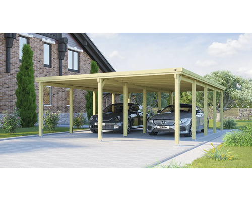 Doppelcarport weka 618 Gr. 3 Trapezblech 576 x 784 cm kesseldruckimprägniert