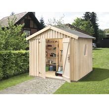 Gartenhaus weka Schwedenhaus Gr. 3 inkl. Fußboden 277 x 286 cm natur
