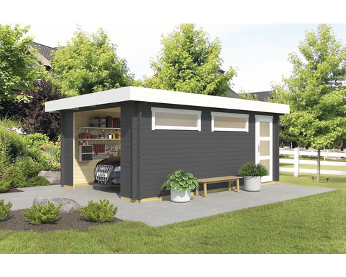 Garage Outdoor Life Canberra sans portail 360 x 540 cm gris carbone