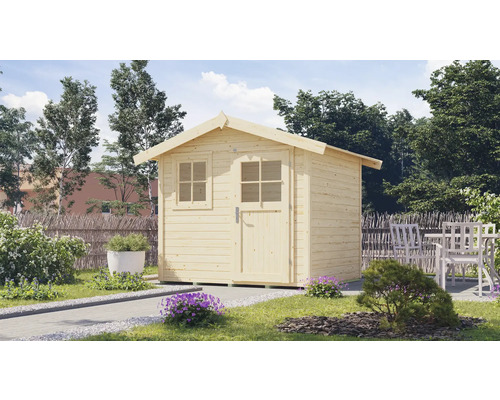 Gartenhaus weka 123 Gr. 1 inkl. Fußboden 306 x 239 cm natur Holzgartenhaus mit Fenster und Tür im Garten