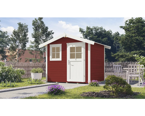 Abri de jardin weka 123 Taille 1 avec plancher 306 x 239 cm rouge de falun