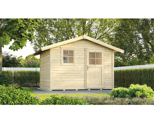 Gartenhaus weka 123 Gr. 3 inkl. Fußboden 380 x 239 cm natur Holzgartenhaus mit Fenster und Tür im Garten