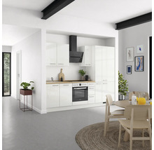 Cuisine complète NOBILIA avec appareils Modern 270 cm blanc alpin haute brillance prémontée variante droite 4004539008311