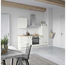 Bloc cuisine complète équipée NOBILIA Urban 240 cm façade blanche mate variante à droite monté 4004539012097
