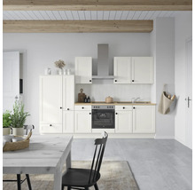 Bloc cuisine complète équipée NOBILIA Urban 300 cm façade blanche mate variante à gauche monté 4004539012455