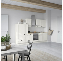 Bloc cuisine complète équipée NOBILIA Urban 300 cm façade blanche mate variante à gauche monté 4004539012455