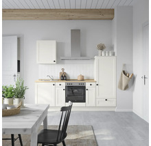 Bloc cuisine complète équipée NOBILIA Urban 240 cm façade blanche mate variante à droite monté 4004539012097