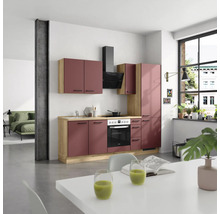 Cuisine complète NOBILIA avec appareils Urban 240 cm rouille mat prémontée variante droite 4004539015913