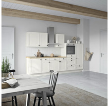 Bloc cuisine complète équipée NOBILIA Urban 330 cm façade blanche mate variante à droite monté 4004539012578