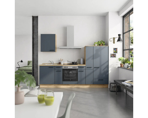 Cuisine complète NOBILIA avec appareils Urban 270 cm bleu fjord mat prémontée variante droite 4004539015050 Cuisine complète NOBILIA avec appareils Urban 270 cm bleu fjord mat prémontée variante droite 4004539015050