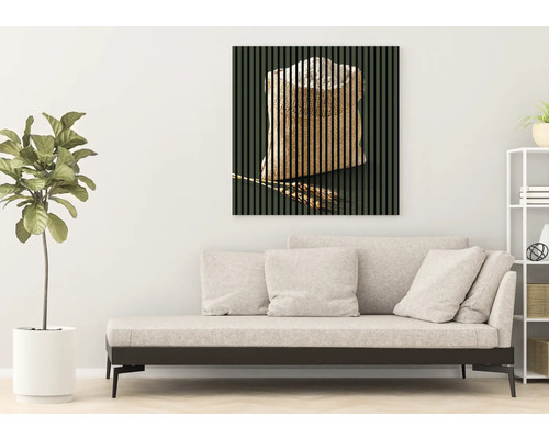 Wandbild mit Sack und Weizenähren im Wohnzimmer