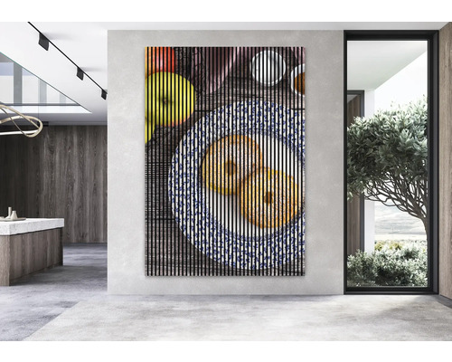 Dekoratives Wandbild mit Donutmotiv im modernen Interieur
