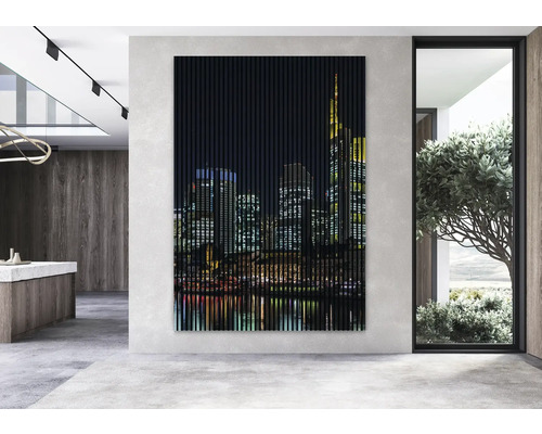 Wandbild mit Stadtansicht im modernen Wohnraum