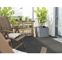 Beton Terrassenplatte anthrazit mit Fase 40 cm x 40 cm x 4 cm