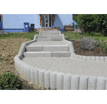 Palissade ronde iMount avec goulotte gris 15 cm x 120 cm