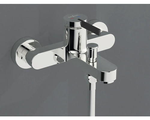 Robinet de baignoire mural avec douchette