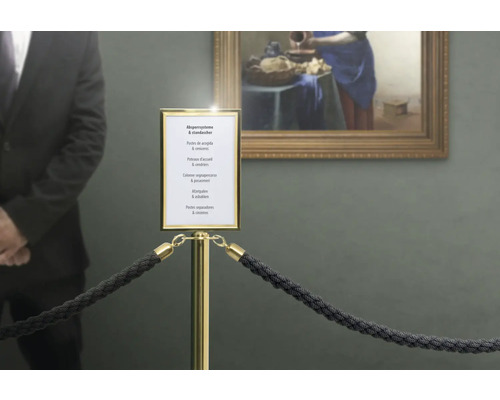 Système de barrage avec poteaux et cordon