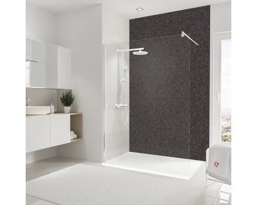 Panneau mural de douche SCHULTE DecoDesign ExpressPlus aspect pierre terrazzo softtouch 255 x 150 cm EP19015254 843