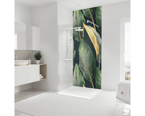 Panneau mural de douche SCHULTE DecoDesign softtouch feuilles tropicales 255 x 100 cm D19010254 850