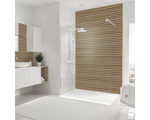 Panneau mural de douche SCHULTE DecoDesign Japandi horizontal dekor lärche japandi 255 x 150 cm D1901525 539