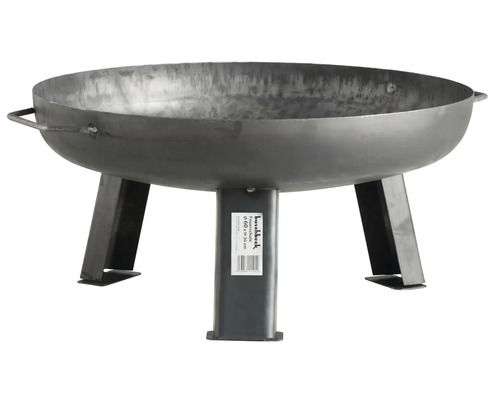 Braséro en métal avec trois pieds et poignées