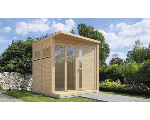 Abri de jardin Bertilo Concept Office avec plancher 234 x 225 cm nature