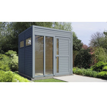 Gartenhaus Bertilo Cubo 2 Office inkl. Fußboden 226 x 240 cm hellgrau