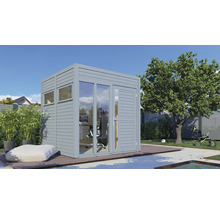 Gartenhaus Bertilo Cubo 2 Office inkl. Fußboden 226 x 240 cm hellgrau
