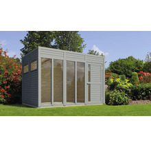 Gartenhaus Bertilo Cubo 3 Office inkl. Fußboden 336 x 240 cm hellgrau
